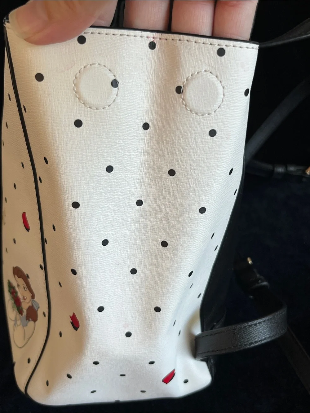 Kate Spade X Disney Beauty and the Beast Medium Leather Flap Backpack Bag